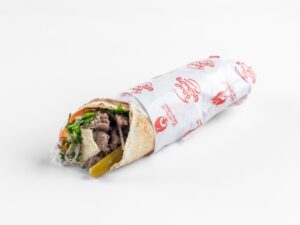 Meat with Hummus Sandwich