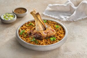 Kuzu Omuzlu Firik Pilavı (Lamb Shoulder with Freekeh Rice)